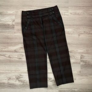 ANTHROPOLOGIE CARTONNIER ANKLE TROUSER PANTS PLAID PREPPY